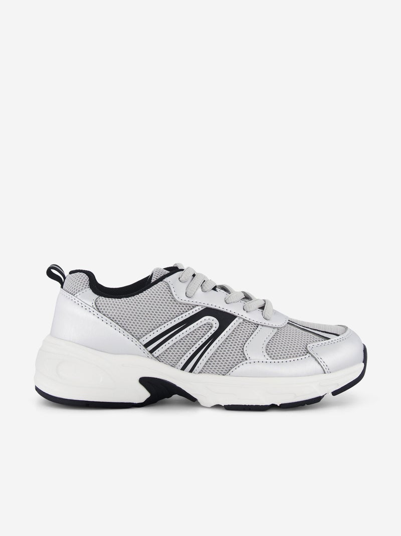 Zapatillas de running de malla Gris - Kiabi