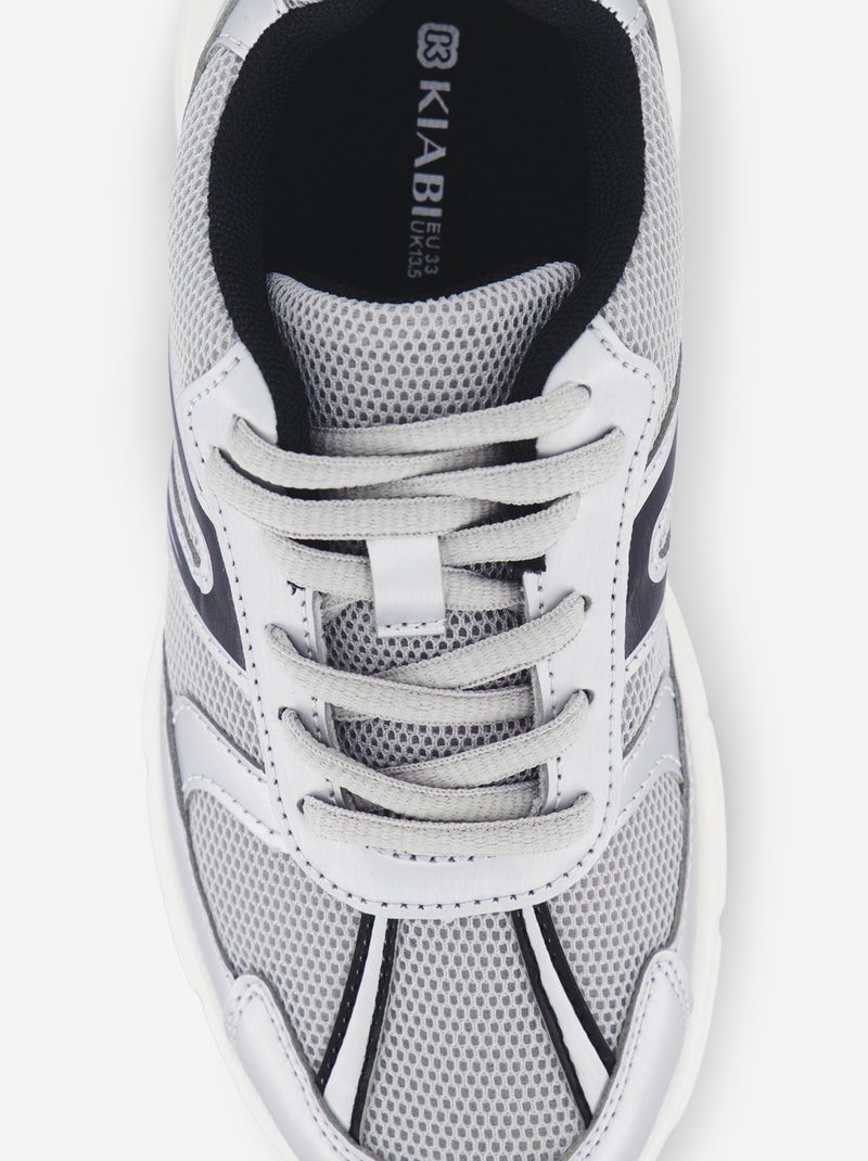 Zapatillas de running de malla Gris - Kiabi