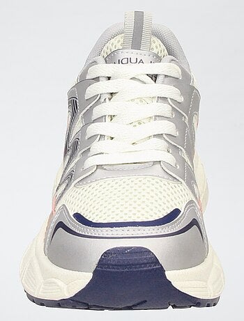 Zapatillas de running de malla tricolor
