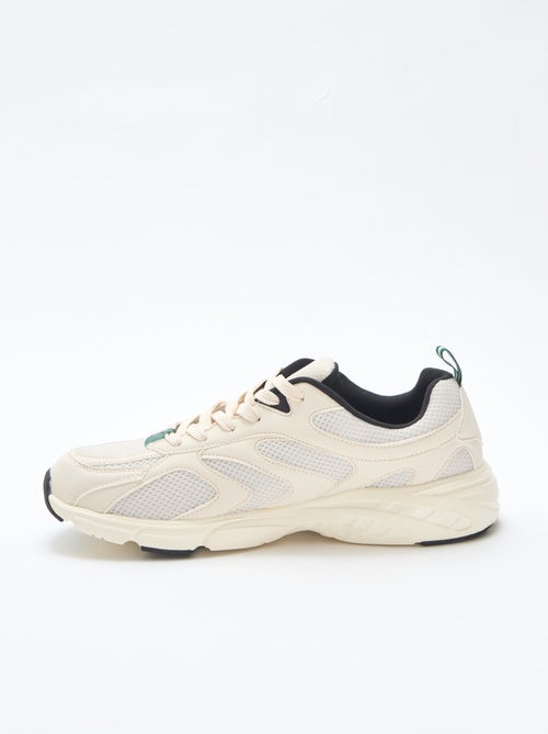 Zapatillas de running de malla y símil tricolor - Kiabi