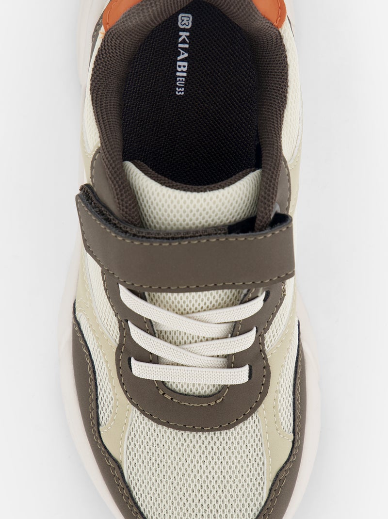 Zapatillas de running de tela Marron - Kiabi