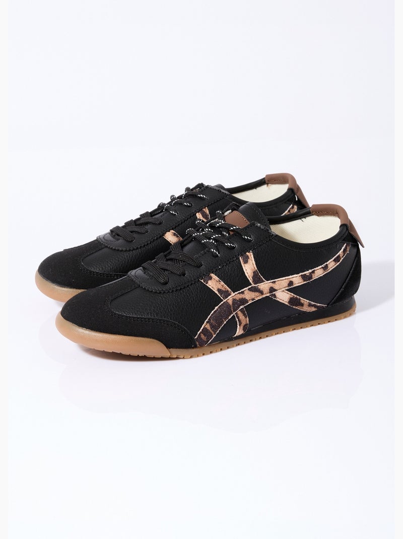 Zapatillas de suela fina con inserciones - AFIBEL Negro - Kiabi