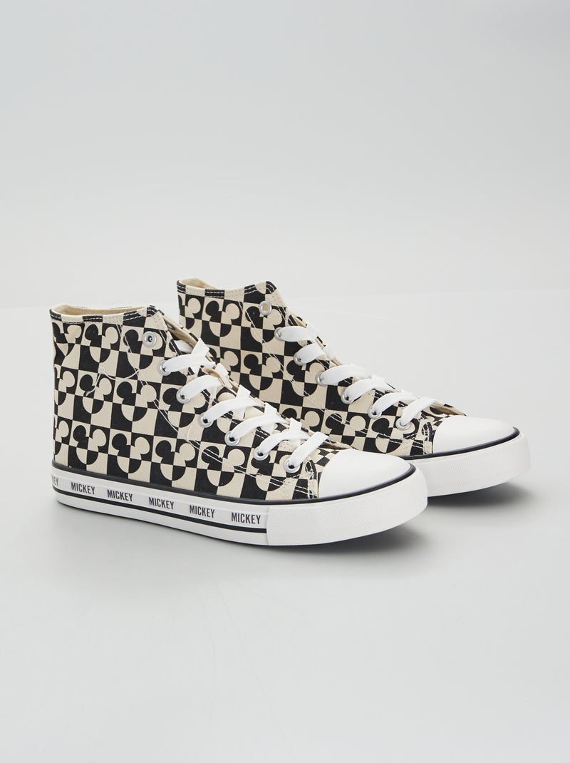 Zapatillas de tela altas de 'Mickey' BEIGE - Kiabi
