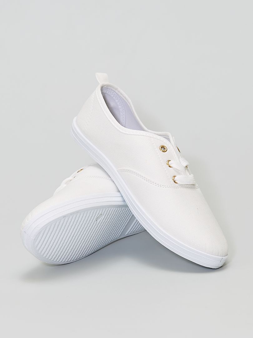 Zapatillas de tela blanco - Kiabi