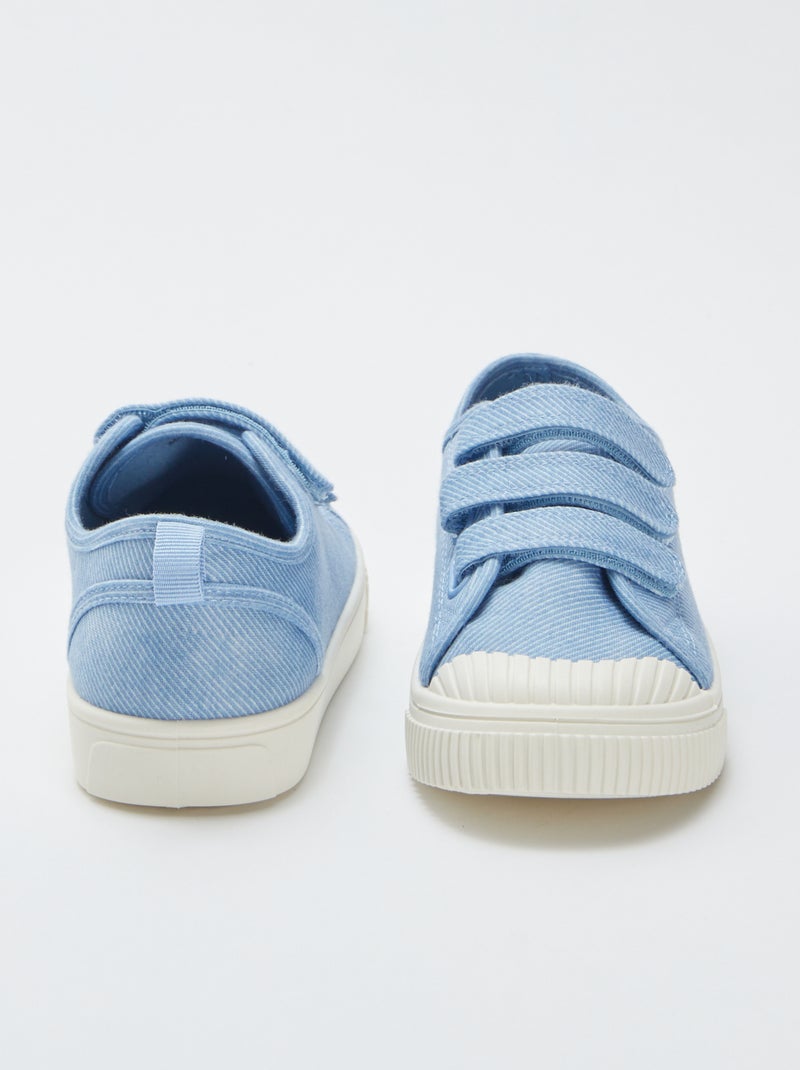 Zapatillas de tela con velcros AZUL - Kiabi