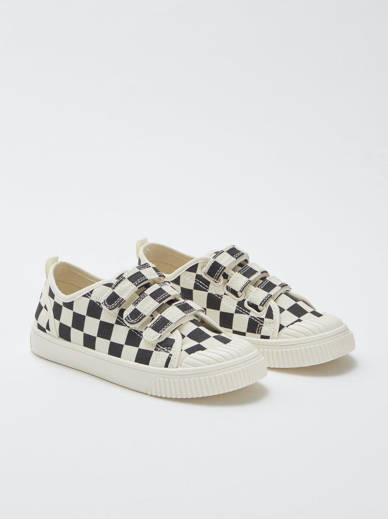 Zapatillas de tela con velcros BEIGE - Kiabi