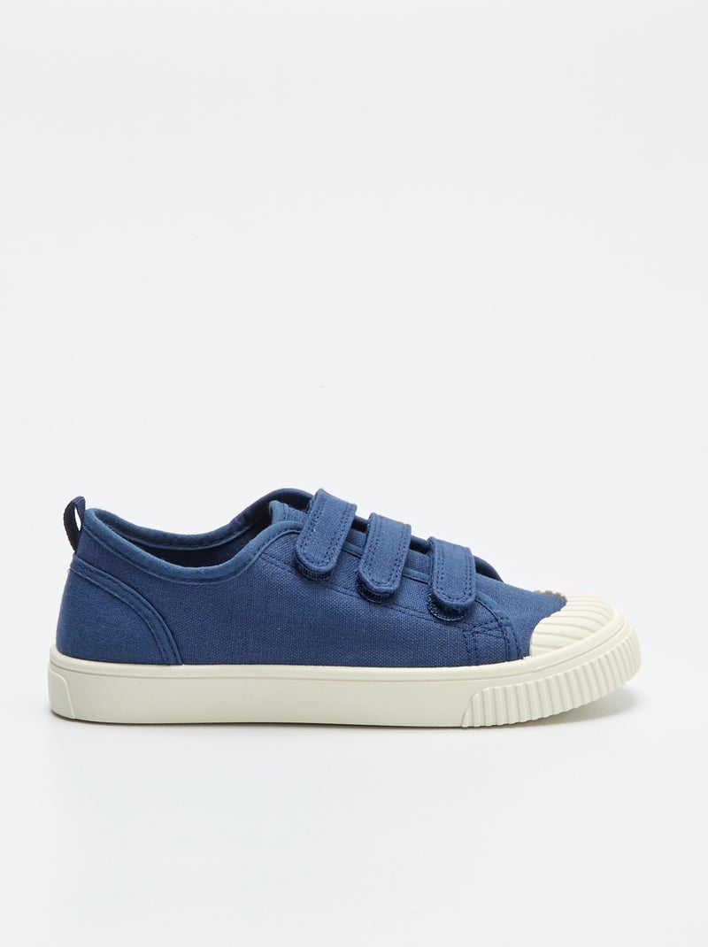 Zapatillas de tela de canalé AZUL - Kiabi