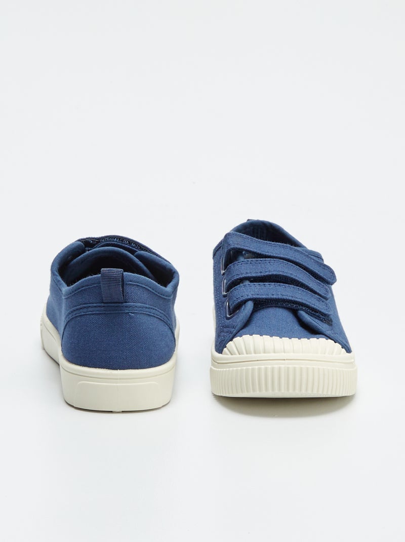 Zapatillas de tela de canalé AZUL - Kiabi