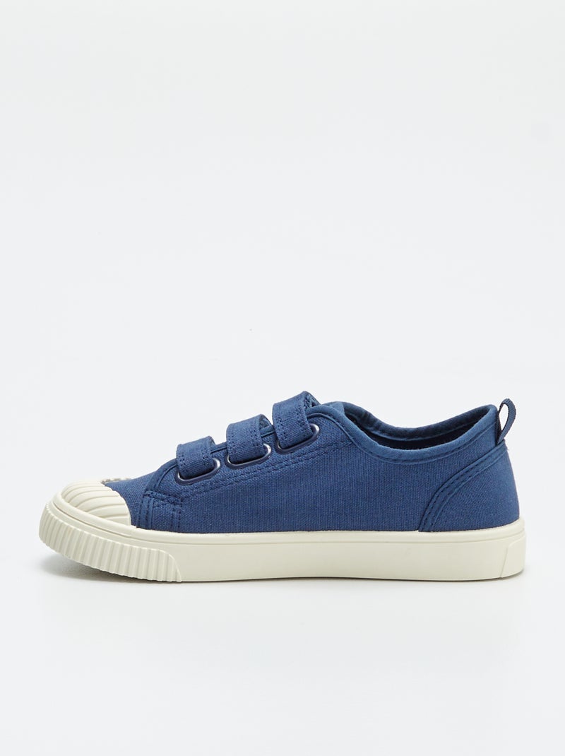 Zapatillas de tela de canalé AZUL - Kiabi