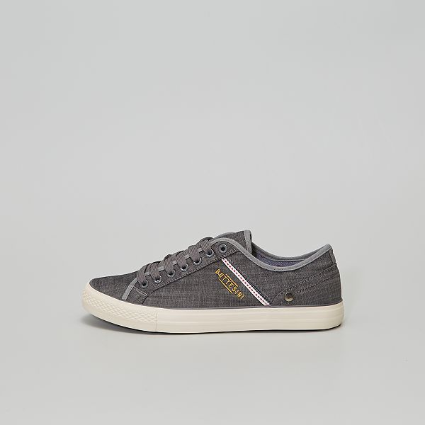 Zapatillas de tela Hombre talla S-XXL - gris - Kiabi - 18,00€