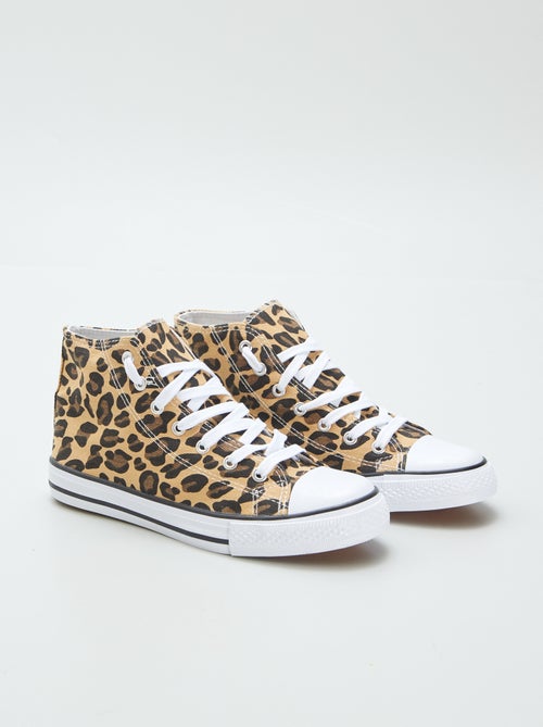 Zapatillas de tela 'leopardo' - Kiabi