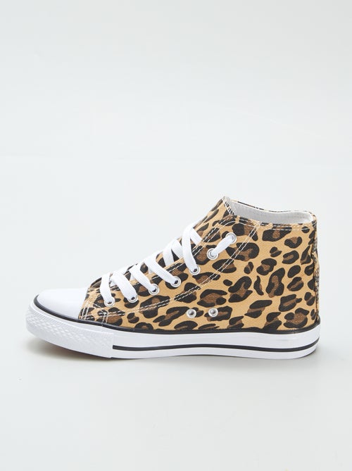 Zapatillas de tela 'leopardo' - Kiabi