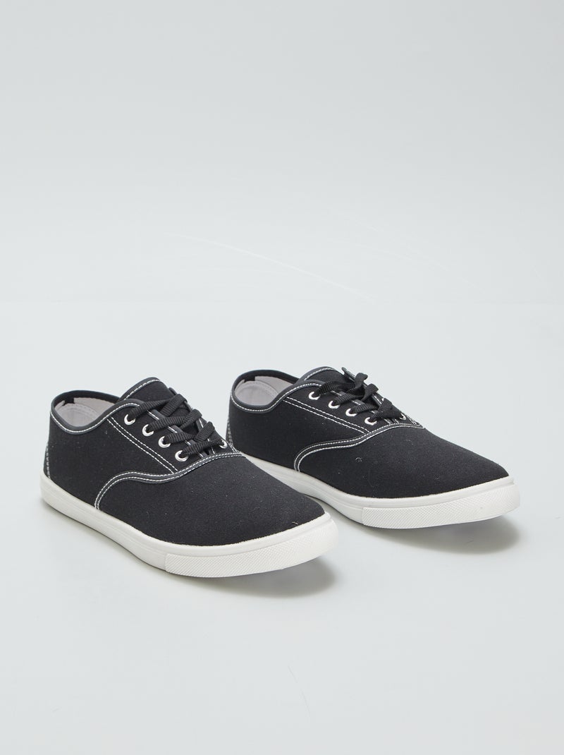 Zapatillas de tela NEGRO - Kiabi