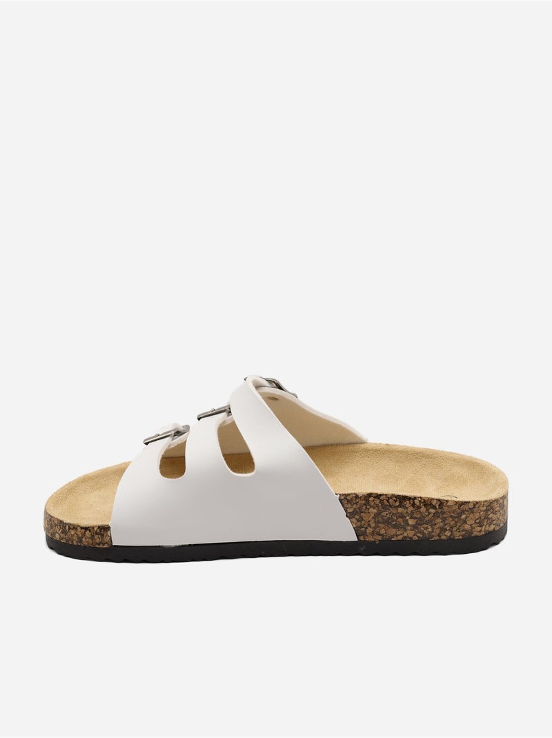 Zapatillas de tres tiras Blanco - Kiabi
