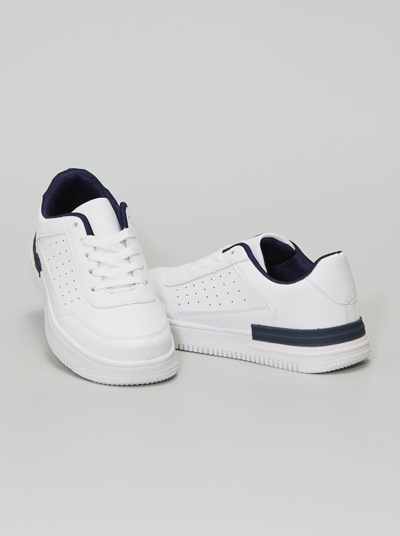 Zapatillas de vestir bicolor blanco - Kiabi