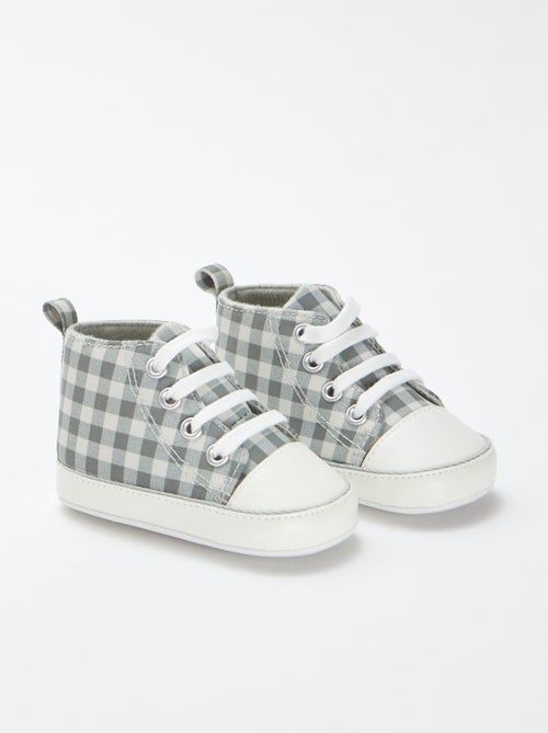 Zapatillas deportivas altas a cuadros - Kiabi