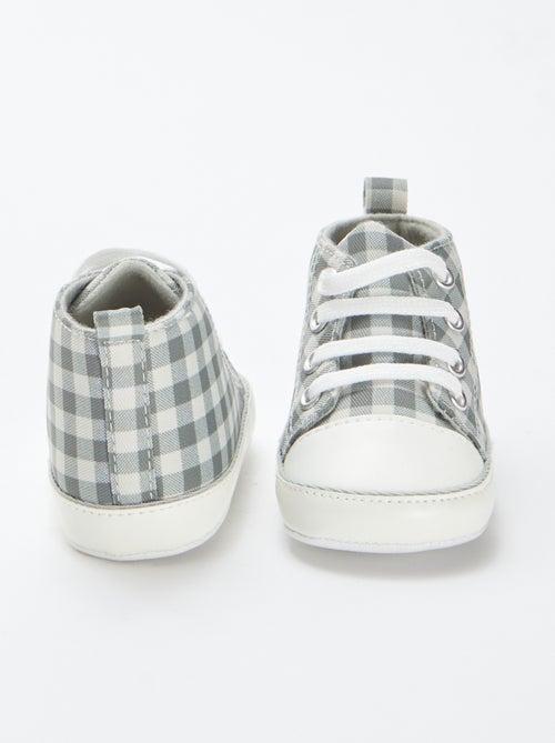 Zapatillas deportivas altas a cuadros - Kiabi