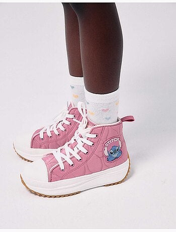 Zapatillas deportivas altas acolchadas con estampado Stitch