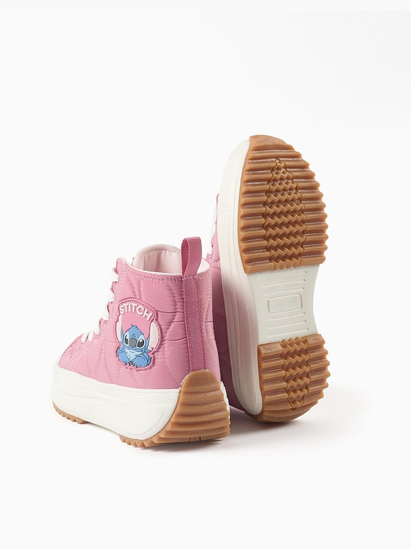 Zapatillas deportivas altas acolchadas con estampado Stitch Rosa oscuro - Kiabi