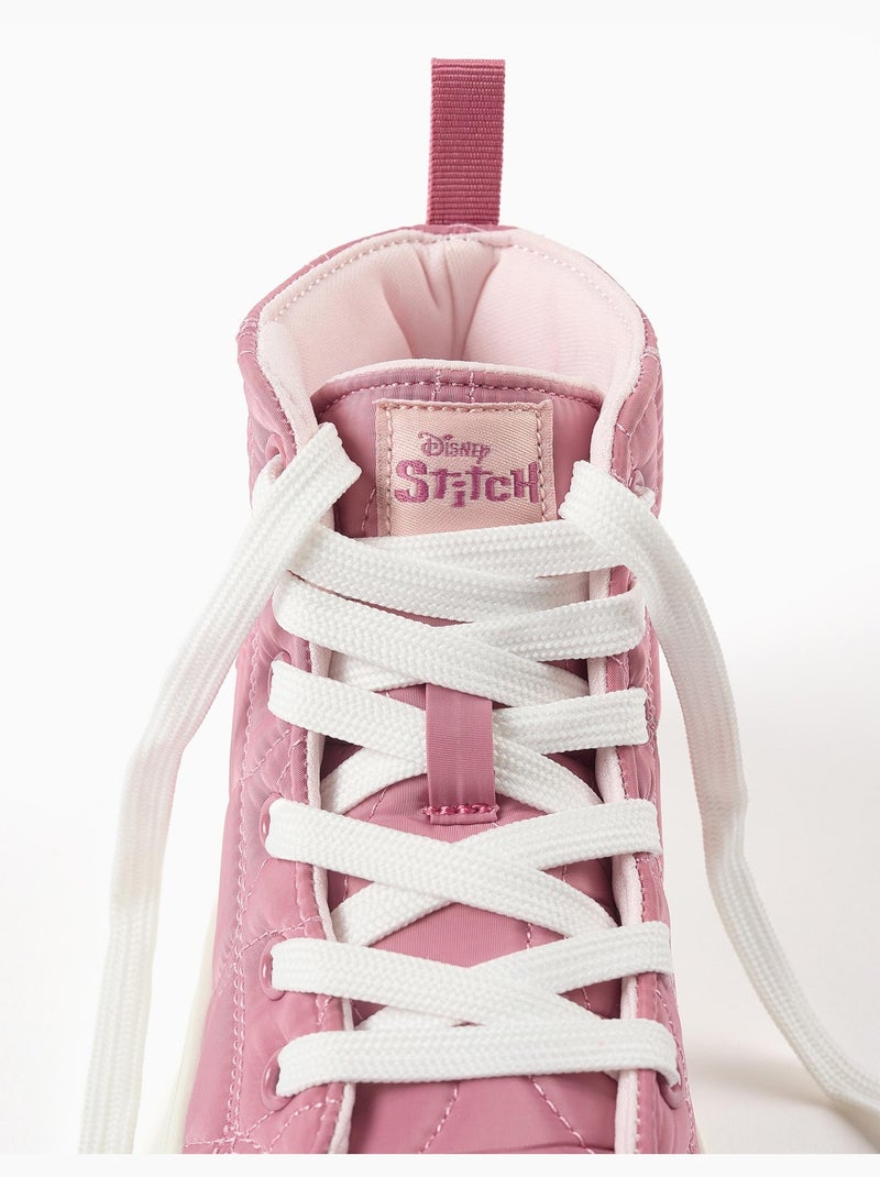 Zapatillas deportivas altas acolchadas con estampado Stitch Rosa oscuro - Kiabi