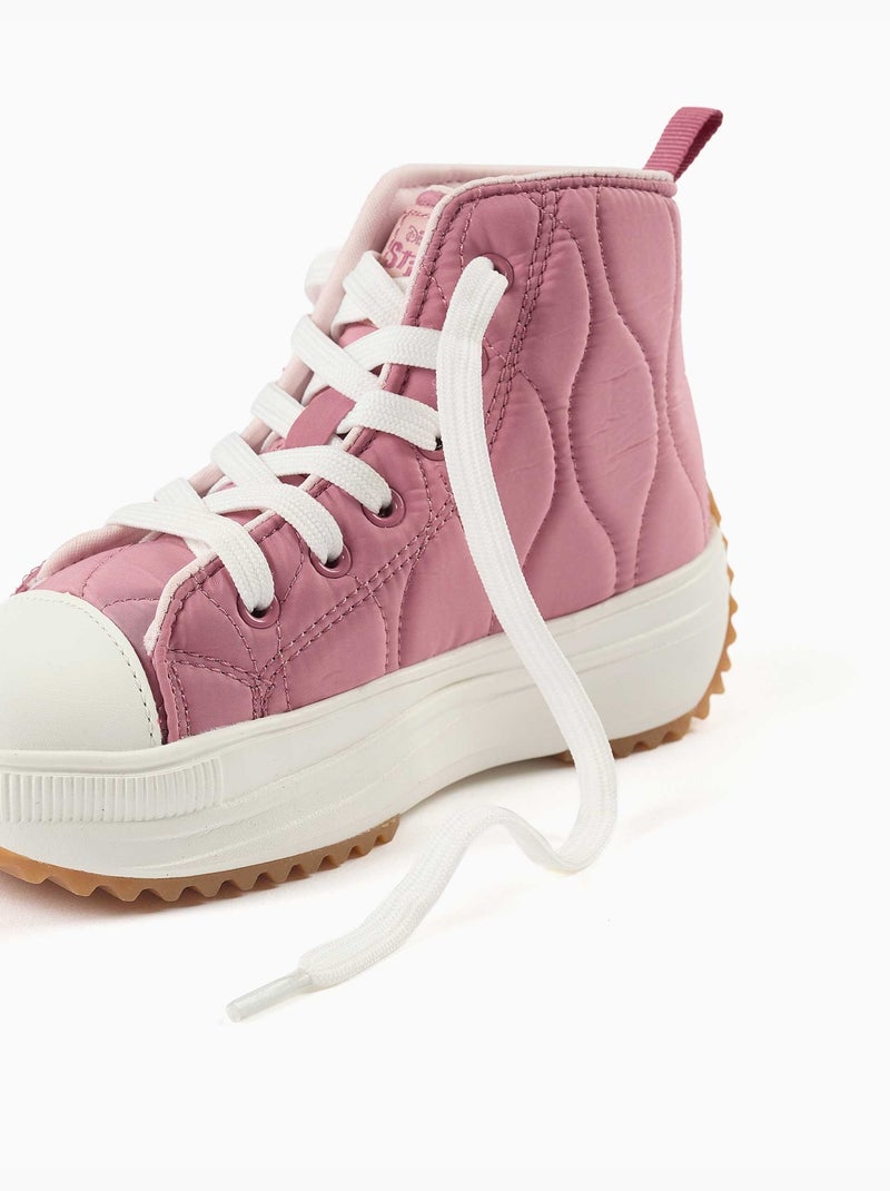 Zapatillas deportivas altas acolchadas con estampado stitch Rosa oscuro - Kiabi