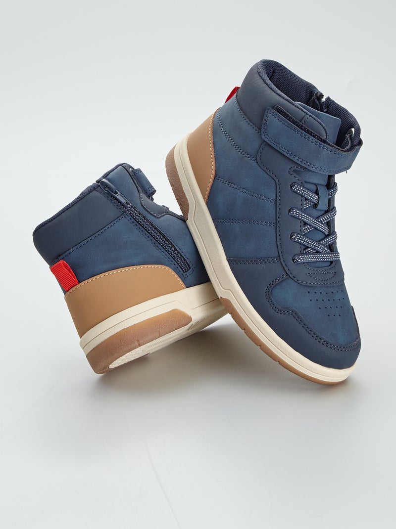 Zapatillas deportivas altas AZUL - Kiabi