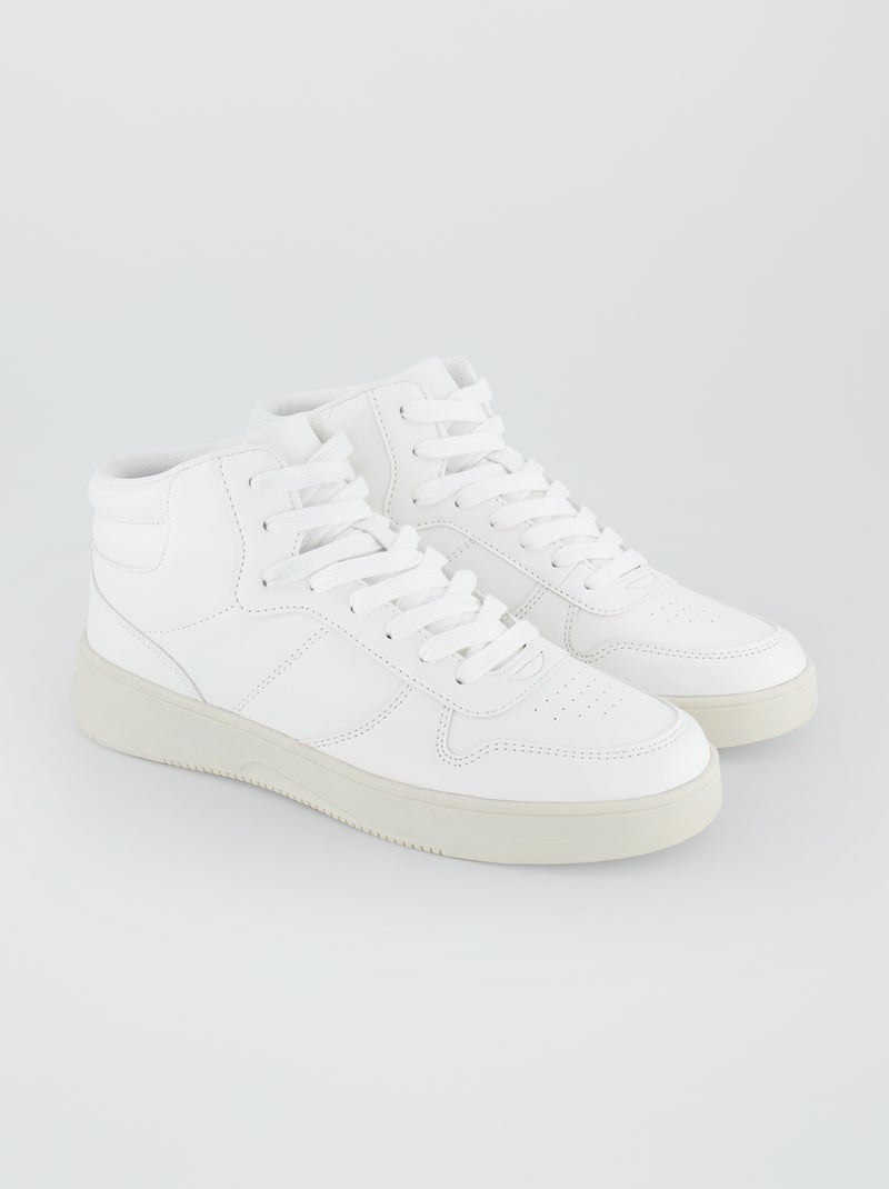 Zapatillas deportivas altas blanco - Kiabi