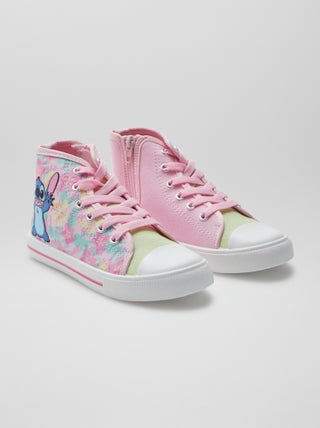Zapatillas deportivas altas con cordones 'Stitch'