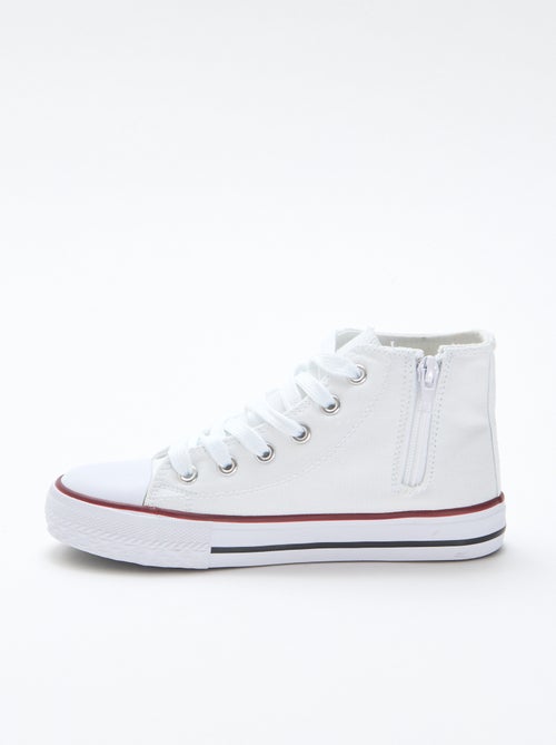 Zapatillas deportivas altas con cremallera en lona - Kiabi