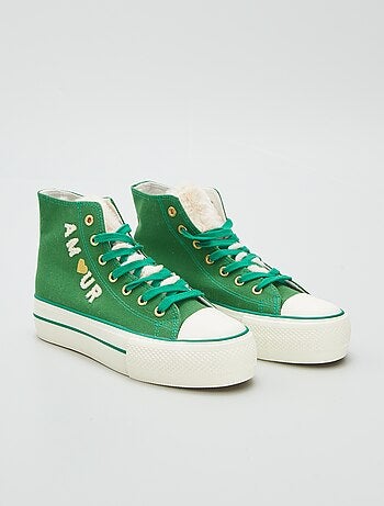 Zapatillas deportivas altas con plataforma