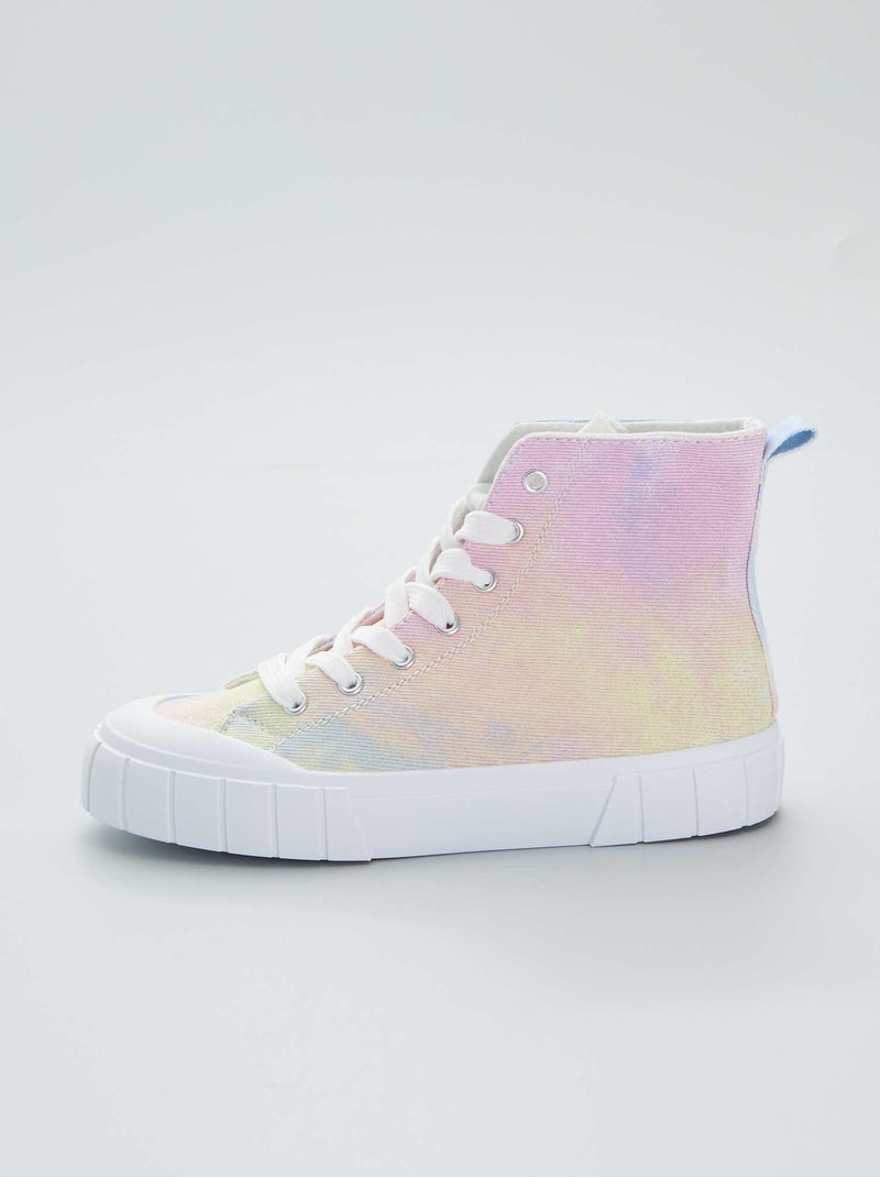 Zapatillas deportivas altas con suela gruesa BEIGE - Kiabi