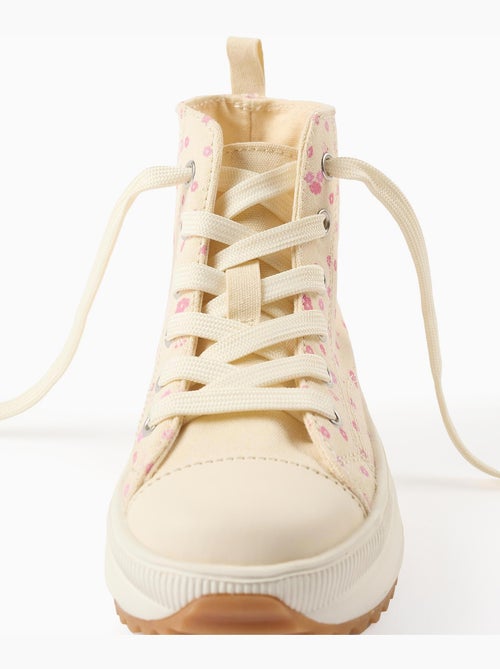 Zapatillas deportivas altas de tela con motivo floral - Kiabi