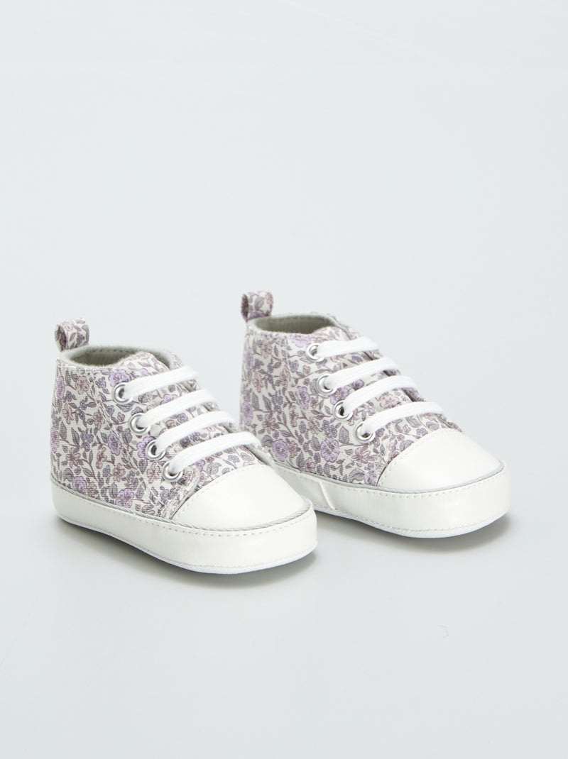 Zapatillas deportivas altas de tela Morado - Kiabi