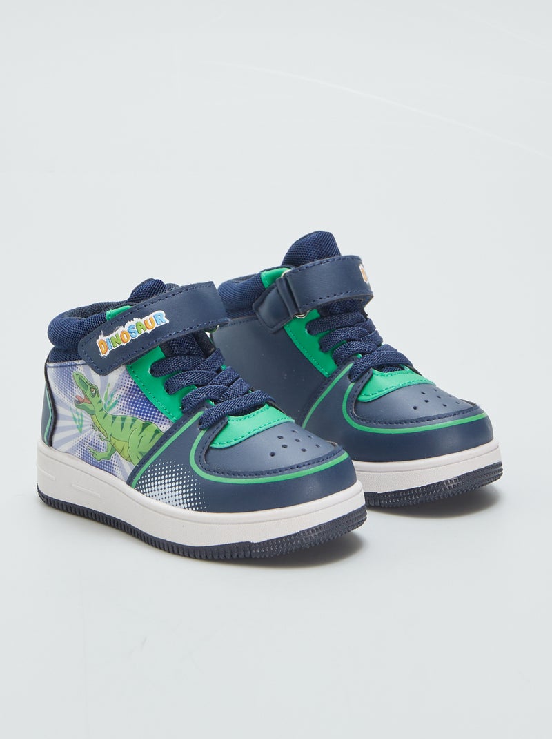 Zapatillas deportivas altas 'dinosaurio' azul - Kiabi