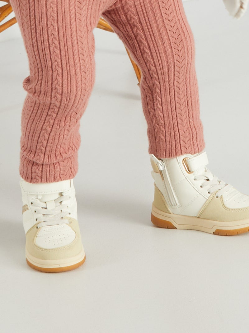 Zapatillas deportivas altas fáciles de poner Blanco - Kiabi