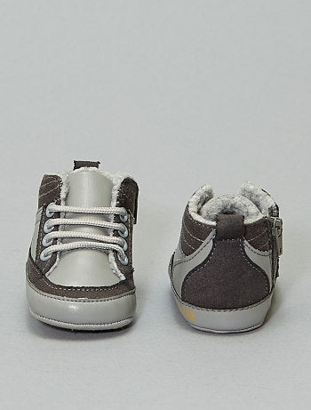 Zapatillas deportivas altas forradas con cordones - Kiabi