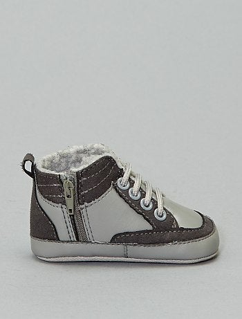 Zapatillas deportivas altas forradas con cordones - Kiabi