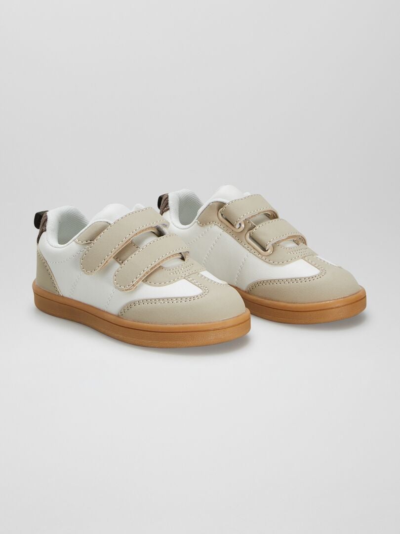 Zapatillas deportivas bajas beige - Kiabi