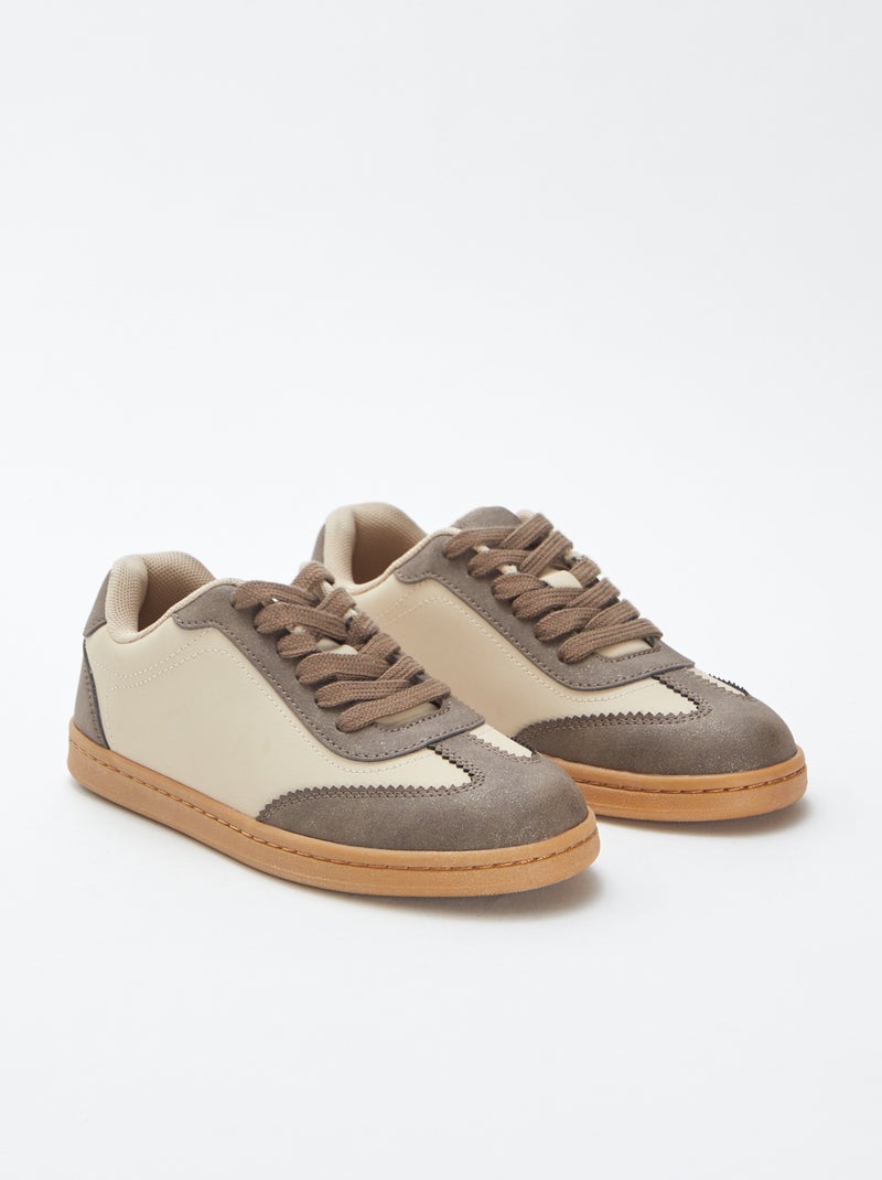 Zapatillas deportivas bajas bicolores Blanco - Kiabi