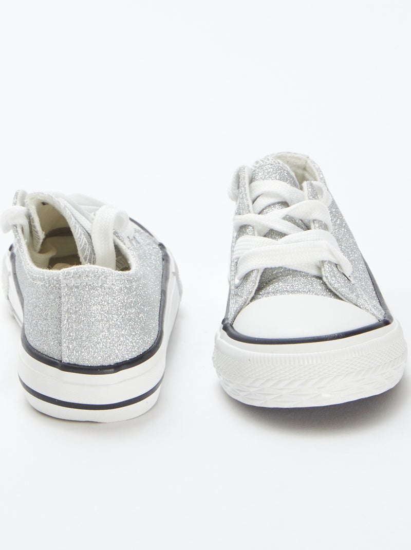 Zapatillas deportivas bajas con brillos Gris - Kiabi