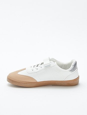 Zapatillas deportivas bajas con cordones elásticos + velcro