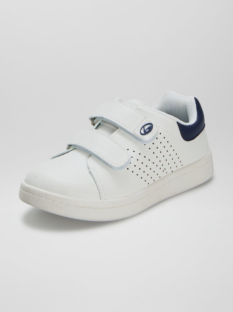 Zapatillas deportivas bajas con velcros BLANCO - Kiabi