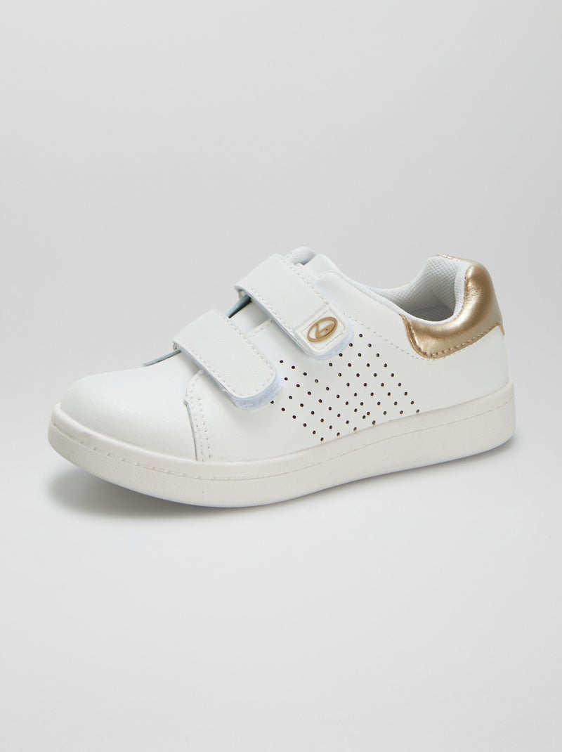 Zapatillas deportivas bajas con velcros BLANCO - Kiabi