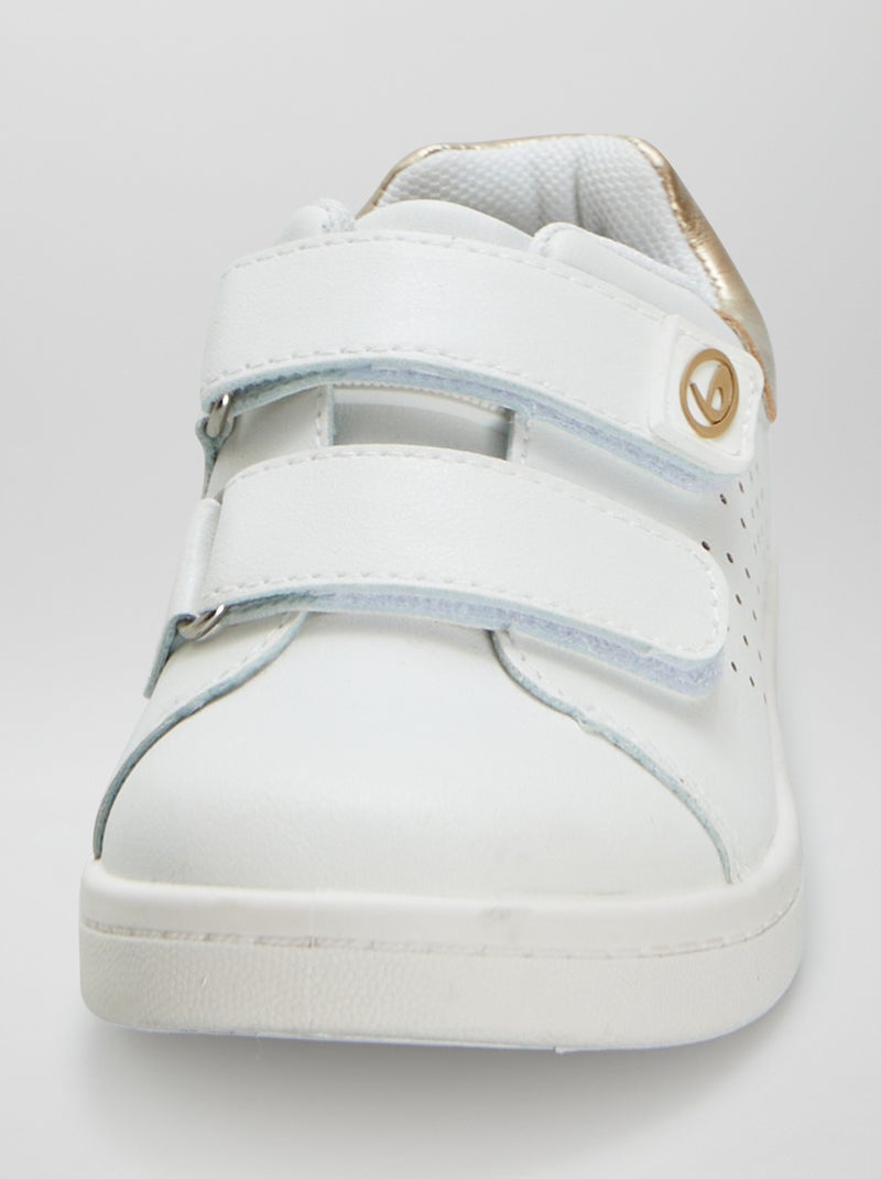 Zapatillas deportivas bajas con velcros BLANCO - Kiabi