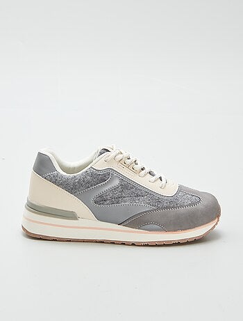Zapatillas deportivas bajas de fieltro y material sintético