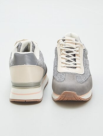 Zapatillas deportivas bajas de fieltro y material sintético