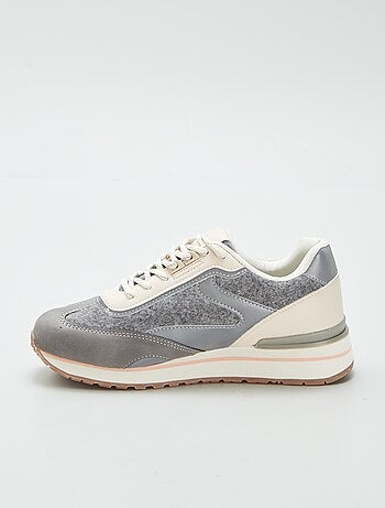 Zapatillas deportivas bajas de fieltro y material sintético