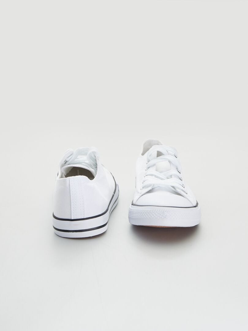 Zapatillas deportivas bajas de tela blanco - Kiabi