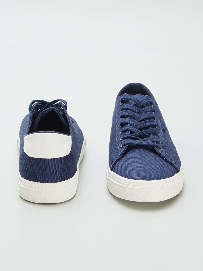 Zapatillas deportivas bajas de tela estampada AZUL - Kiabi