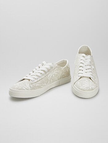 Zapatillas deportivas bajas de tela estampada